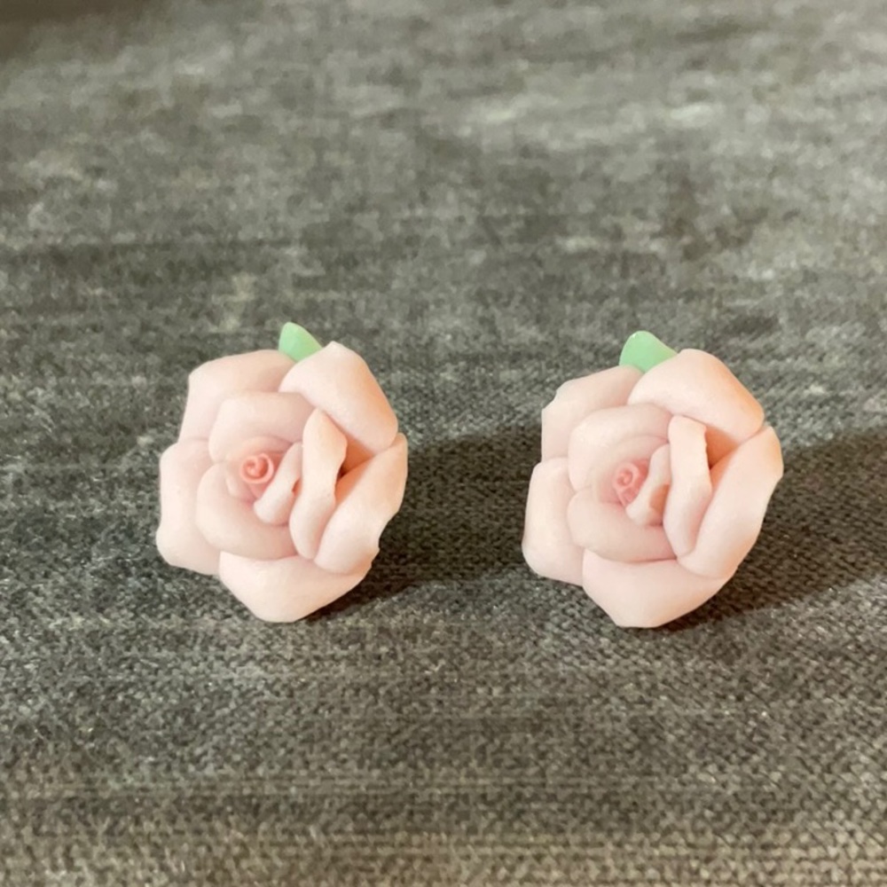 Porcelain Rose Earrings